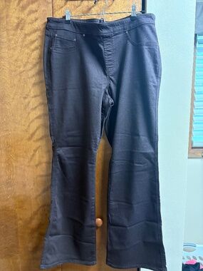 Chico’s Brown Pull On Slim Bootcut Jeans - size 16
